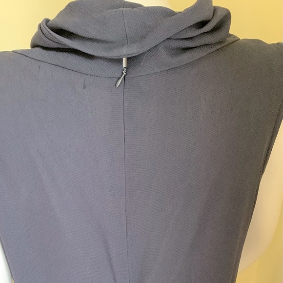 Beautiful Dark gray cowl-neck summer tank top with back zipper closure - Picture 3 of 6